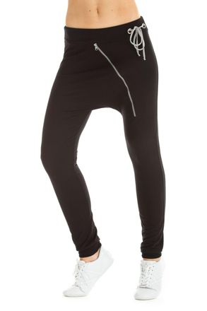 Winshape Haremshose WINSHAPE UNISEX Zipperhose WH4, Damen, Gr. XS, Normalgr&ouml;ssen, schwarz, 90% Baumwolle, 10% Elasthan, Hosen Haremshose, Street Style