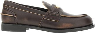Miu Miu Vintage effect leather Penny Loafers Woman 36