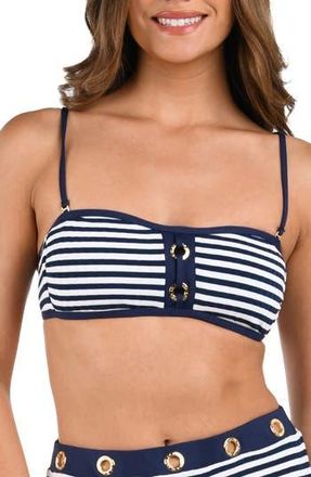 La Blanca Sail Bandeau Bikini Top in Indigo at Nordstrom Rack, Size 10