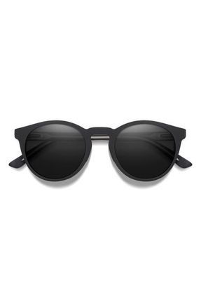 Smith Westward 54mm ChromaPop Polarized Round Sunglasses in Black /Black at Nordstrom