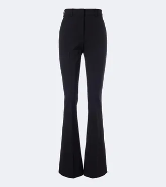 Sportmax Pantaloni flared in misto lana