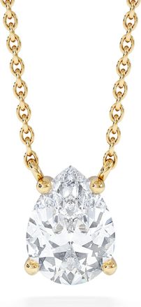 The Diamond Store Wanderlust Floating Pear Cut Lab Diamond Solitaire Necklace 1.00ct H/SI in 9K Gold