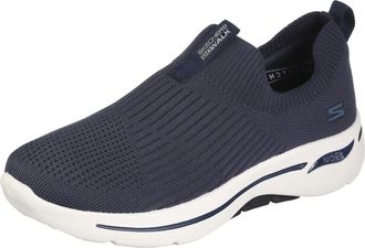 Skechers Womens Go Walk Arch Fit Iconic Sneaker, Navy Textile Trim, 7.5 UK