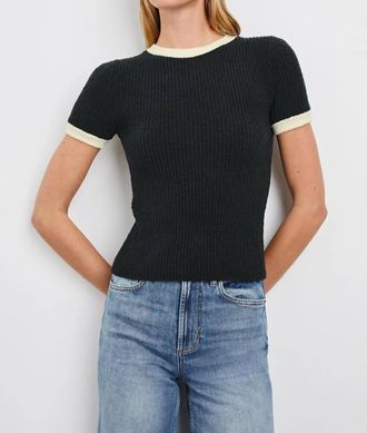 Rails Meredith Top In Black Ivory