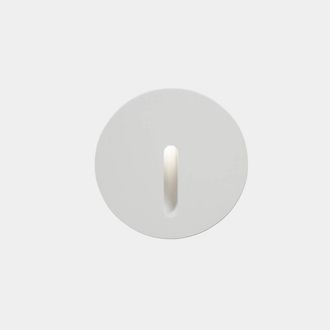 Netlighting Bat Outdoor LED Recessed Wall Light Round White IP65 2.2W 2700K