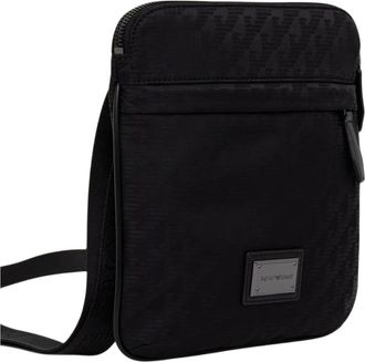 Emporio Armani Eagle All Over Crossbody - Heren - Schoudertassen - Zwart - ONE Size - Tassen