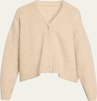 Nili Lotan Lorana Wool-Cashmere V-Neck Cardigan