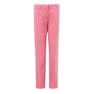 Lardini Katoenen chino broek - Dames - Broeken - Roze - Maat: S Katoen