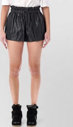 Isabel Marant naline eco leather shorts side pockets