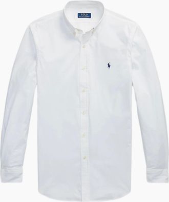 Polo Ralph Lauren Mens Polo Ralph Lauren LS Bistrch Poplin Shirt 002 White - Size: 42/Regular