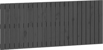 vidaXL Cabecero De Cama De Pared Madera Maciza Pino Gris 147x3x60 Cm Vidaxl