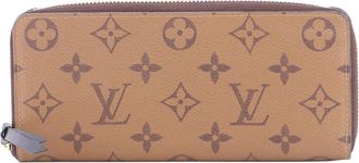 Louis Vuitton Brown Reverse Monogram Canvas Clemence Wallet (Authentic Pre-Loved)