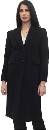 Emme Di Marella Bormio Coat - Dames - Mantel - Zwart - M - Wol - Jassen