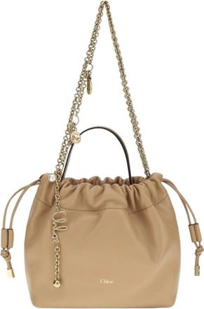 Chlo&eacute; Icons Leather Clutch - Dames - Schoudertassen - Bruin - ONE Size - Leer - Tassen