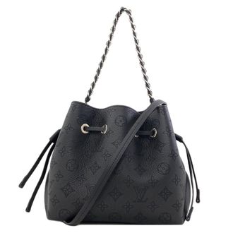 Louis Vuitton Black Mahina Leather Leather Tote Bag (Pre-Owned)