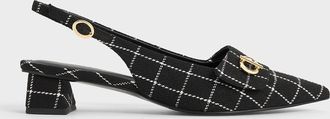 Charles & Keith Marley Tweed Slingback Pumps