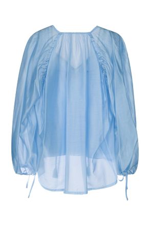 Ermanno Scervino Womens Blusa Con Top Azzurro Maglie Sweater