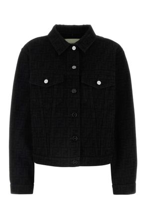 Fendi Black FF denim jacket