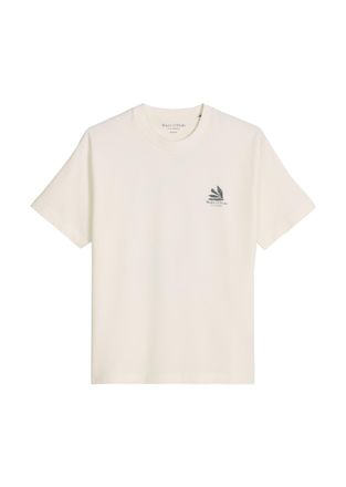 Marc O'Polo T-Shirt MARC OPOLO, Herren, Gr. XXL, egg wei&szlig;, Jersey, Obermaterial: 100% Baumwolle, loose fit, Rundhals, Shirts T-Shirt, loose fit mit R&uuml;ckenprint