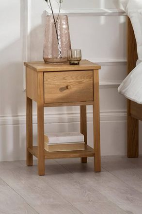 Julian Bowen Coxmoor 1 Drawer Bedside Table in Light Oak