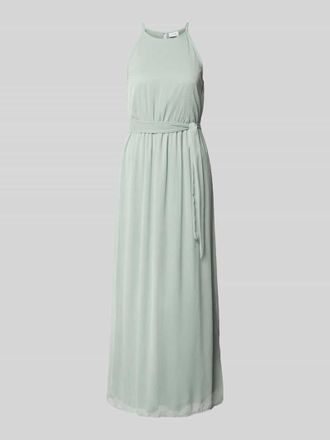 Vila Maxikleid mit Bindeg&uuml;rtel Modell FALIA in Schilf, Gr&ouml;&szlig;e 40