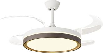 Purline Ventilador de techo retr&aacute;ctil con luz led y temporizador