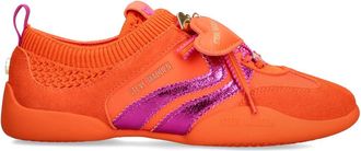 Steve Madden Womens Suede Biscotti Orange Sneakers - Size UK 3