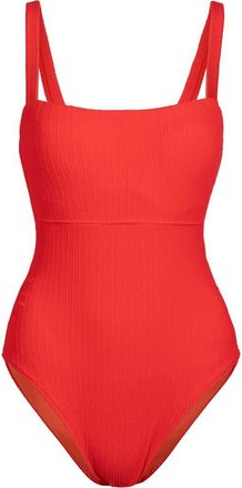 Change of Scenery Jori Square Neck Underwire One-Piece Swimsuit in Guava Red at Nordstrom, Size X-Small