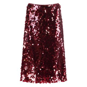 Vince Mujer, Faldas, Rojo, Talla: S