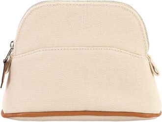 Herm&egrave;s Beige Cotton Canvas Pouch (Pre-Owned)
