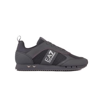 Emporio Armani Logo-Embellished Lace-Up - Heren - Sneakers - Grijs - 44 EU - Schoenen