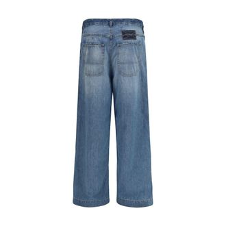 Maison Margiela Womens Blue Cotton Relaxed Fit Jeans Clothing