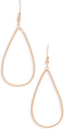 Karine Sultan Wrapped Open Teardrop Earrings in Rose Gold at Nordstrom Rack
