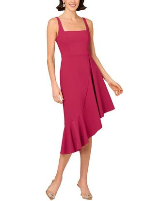 Aidan Mattox Solid Midi Dress