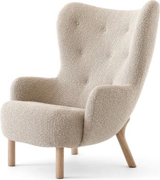 &tradition Petra Lounge Chair VB3, High Back, Eiche ge&ouml;lt / Karakorum 003