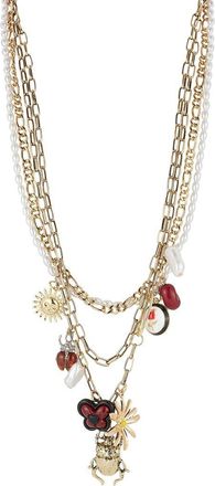 Sphera Milano Plated 5.5Mm, 15Mm, 18Mm Pearl Cz Necklace