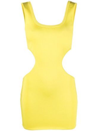 Roberto Cavalli Mini-jurk met uitgesneden detail - Geel