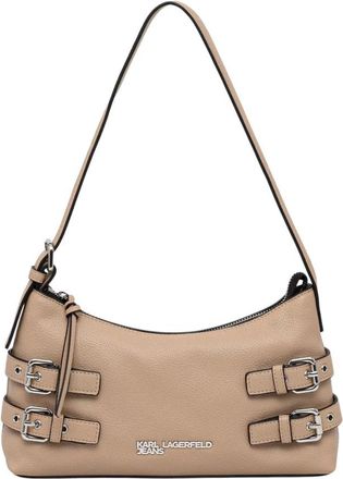 Karl Lagerfeld Bowling Bag - Dames - Schoudertassen - Beige - ONE Size - Leer - Tassen