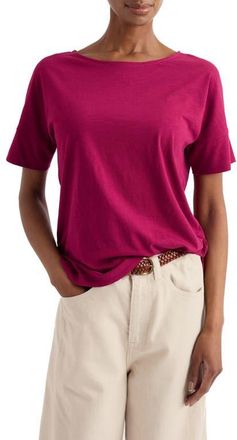 Seasalt Cornwall Bryher View Organic Cotton T-Shirt in Dark Freesia at Nordstrom, Size 10 Us