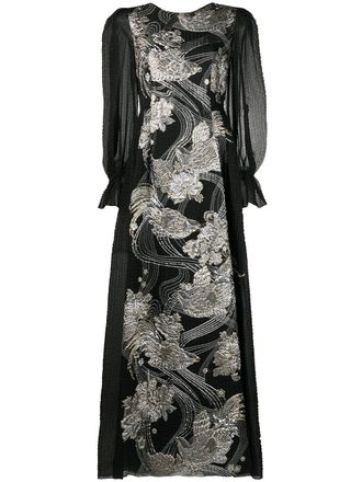Alberta Ferretti Abito da sera con applicazione - Nero