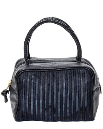 Loewe Navy Mesh Canvas Mini Mesh Handbag (Authentic Pre-Loved)