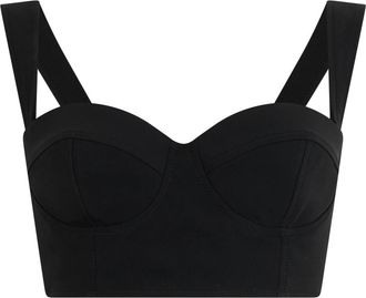 Moschino Cropped Top met hartvormige halslijn - Dames - Tops zonder mouwen - Zwart - S - Tops