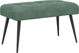 vidaXL Banco Con Tapicer&iacute;a Con Botones Verde Mar 80 X 40 X 46 Cm Vidaxl