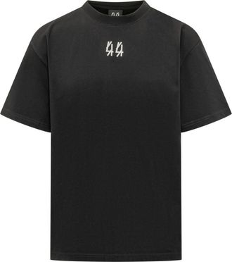 44 Label Group Black Crew Neck T-Shirt