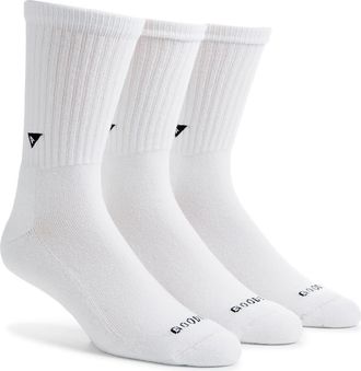 Arvin Goods 3-Pack Crew Socks in White at Nordstrom, Size Medium