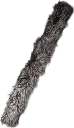 Dolce & Gabbana Gray Fox Fur Neck Wrap Warmer Winter Womens Scarf