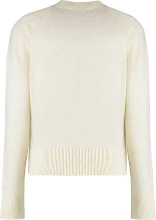 Maison Kitsun&eacute; Womens Cardigan Merino Wool Cream Cardigans Sweater