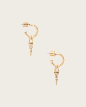 AllSaints Brass Laio Spike Earrings, Size: One Size