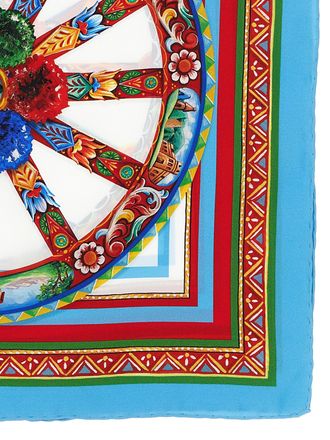 Dolce & Gabbana Womens Multicolor Silk Foulard Accessory