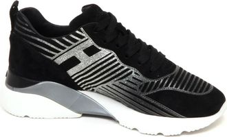 Hogan Glitter Active One Schoenen - Dames - Sneakers - Zwart - 39 EU - Schoenen